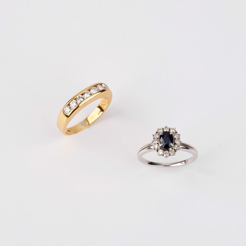 Fedina in Oro Giallo 18 Kt e Diamanti