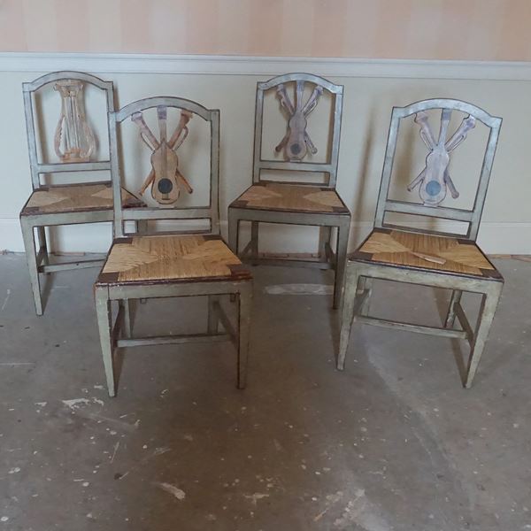 



Tre sedie pi&ugrave; una sedia, Toscana, fine secolo XVIII