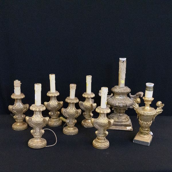 



Otto porta ceri da altare, sec. XIX  - Asta Arredi, mobili e oggetti d'arte - Poggio Bracciolini Casa d'Aste