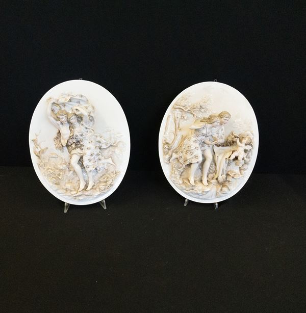 



Coppia di altorilievi, inizio sec. XX   - Asta Arredi, mobili e oggetti d'arte - Poggio Bracciolini Casa d'Aste
