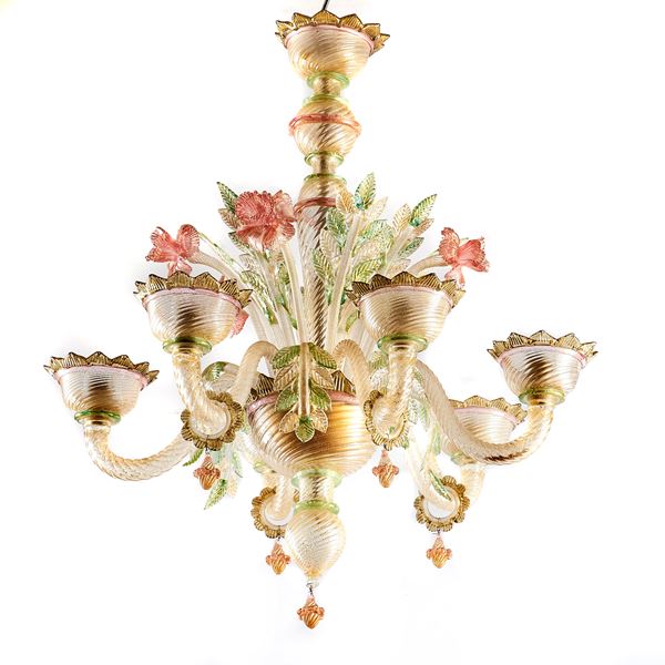 



Lampadario, sec. XX  - Asta Arredi, mobili e dipinti da proprietà toscane - Poggio Bracciolini Casa d'Aste