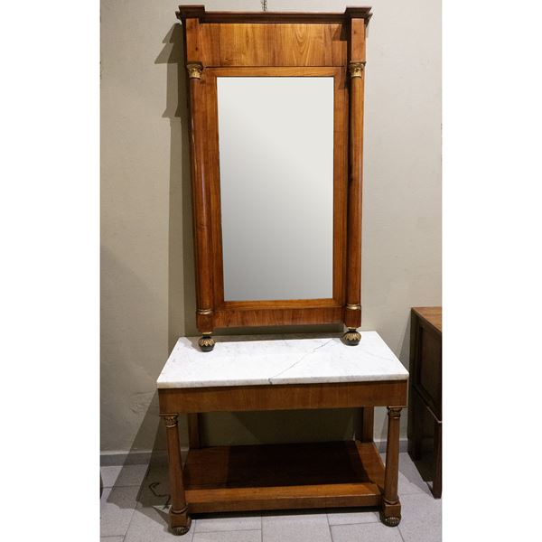 



Console con specchiera, periodo Impero, sec. XIX  - Asta Arredi, mobili e oggetti d'arte - Poggio Bracciolini Casa d'Aste