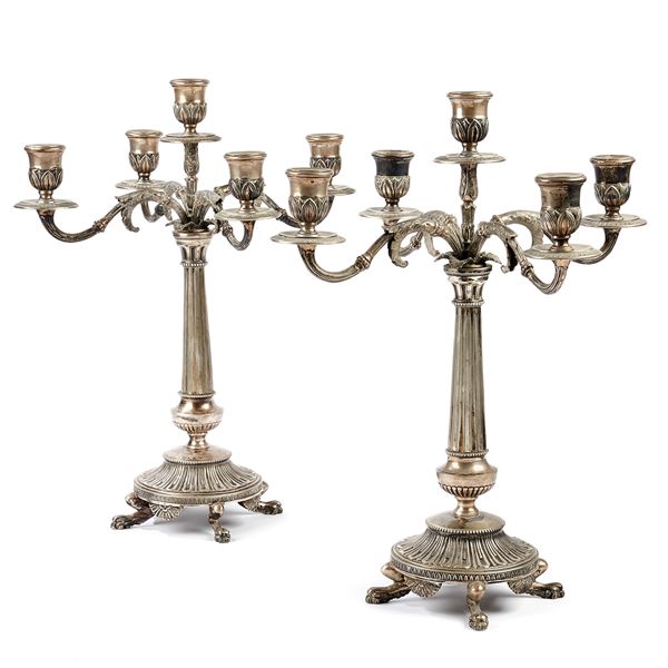 



Coppia di candelabri , sec. XX