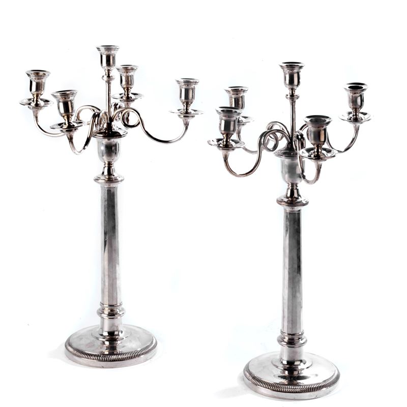 Coppia di Candelabri, sec.XX
