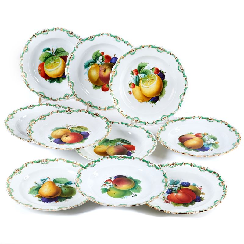 Dieci piattini, Meissen, sec. XX