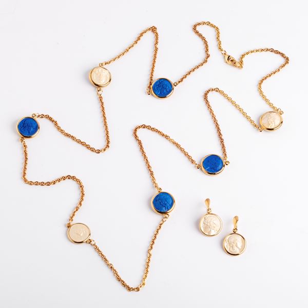 



LUNGA COLLANA E PAIO DI ORECCHINI  - Asta Gioielli, argenti, numismatica e penne - Poggio Bracciolini Casa d'Aste