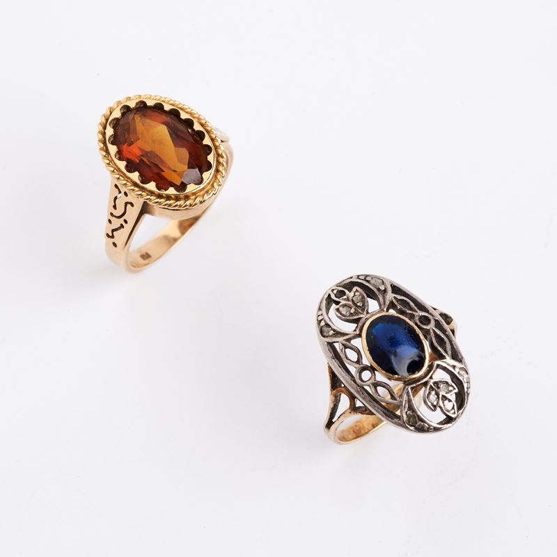 Anello in Oro Giallo 18kt e Topazio