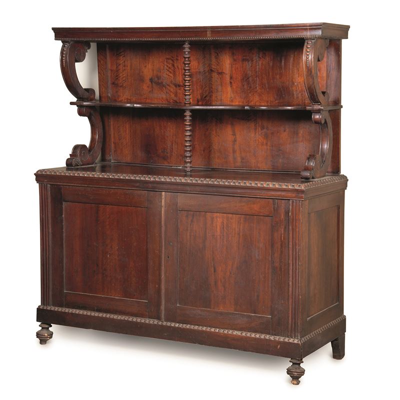 Credenza con alzata, sec. XIX