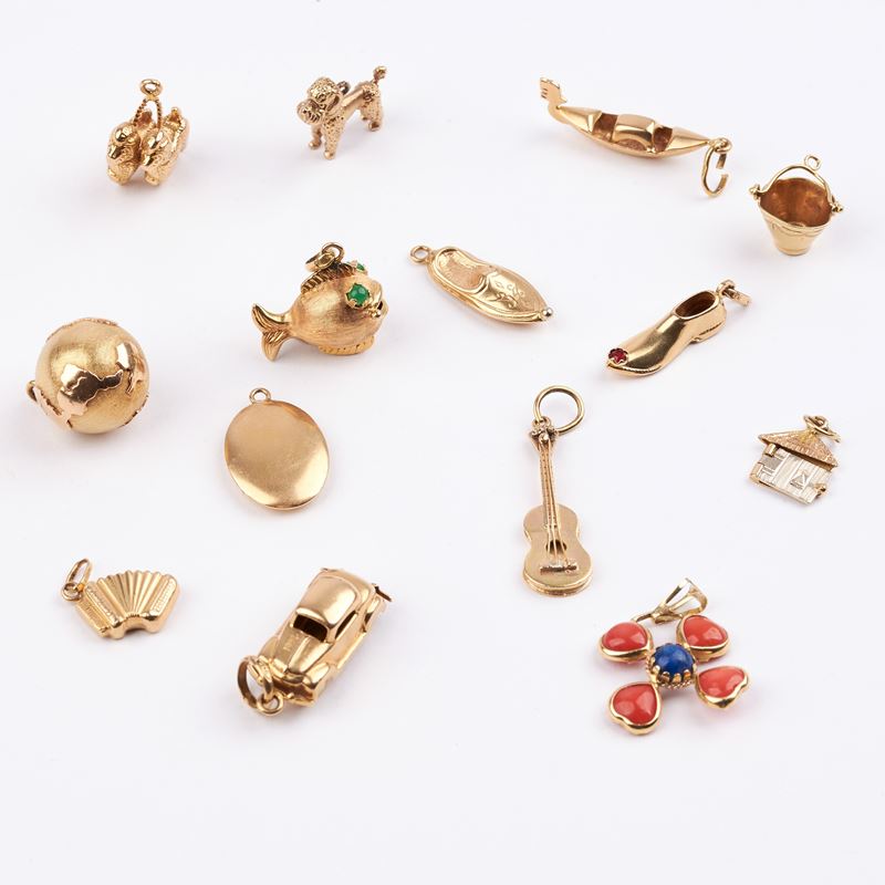 Tredici Charms in Oro Giallo 18kt