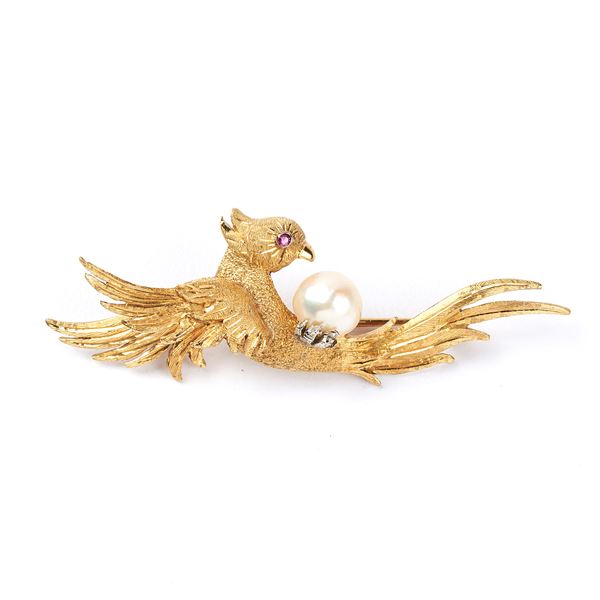 



SPILLA IN ORO GIALLO 18KT E PERLA