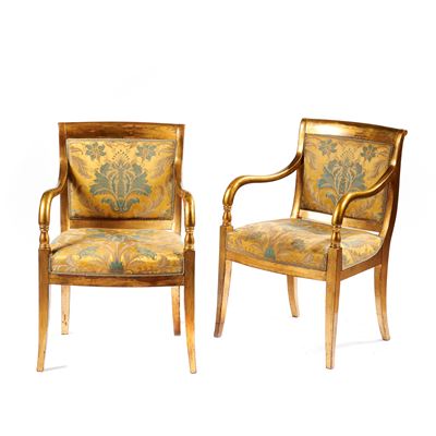 Coppia di Poltroncine, Stile Direttorio