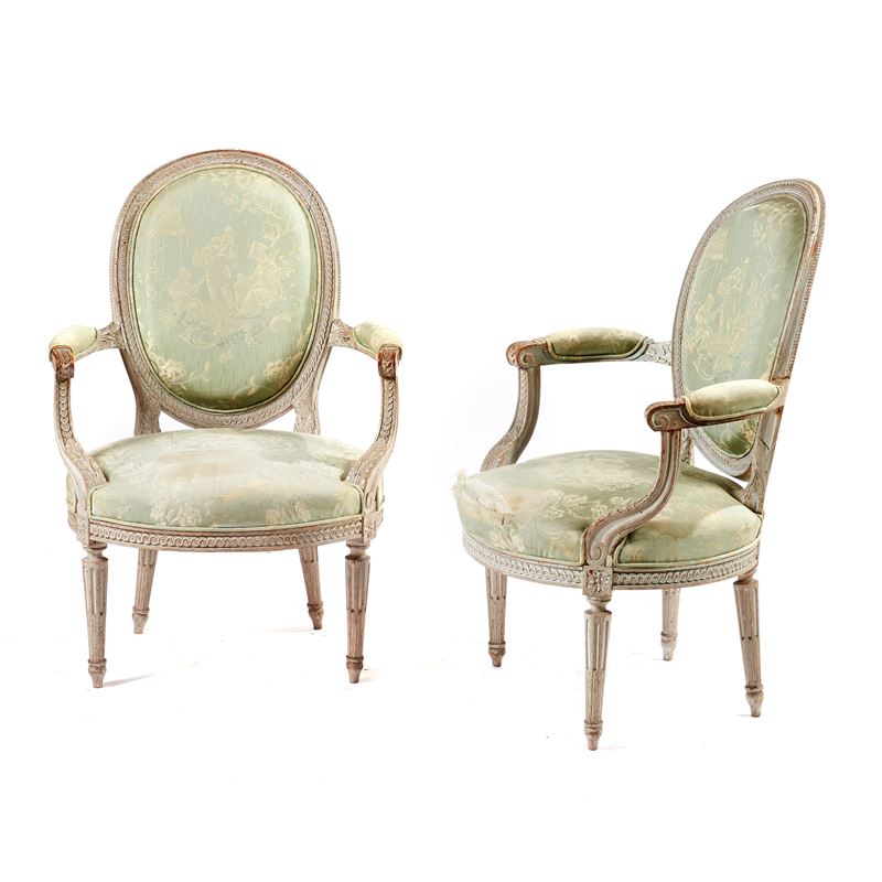 Coppia di poltrone in stile Settecento
