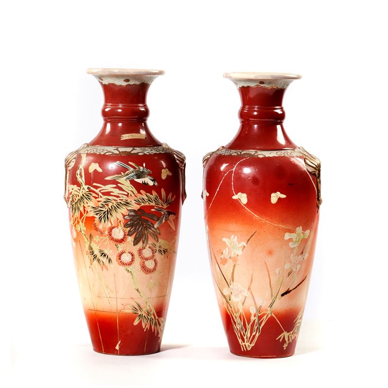 Coppia di vasi, sec. XX