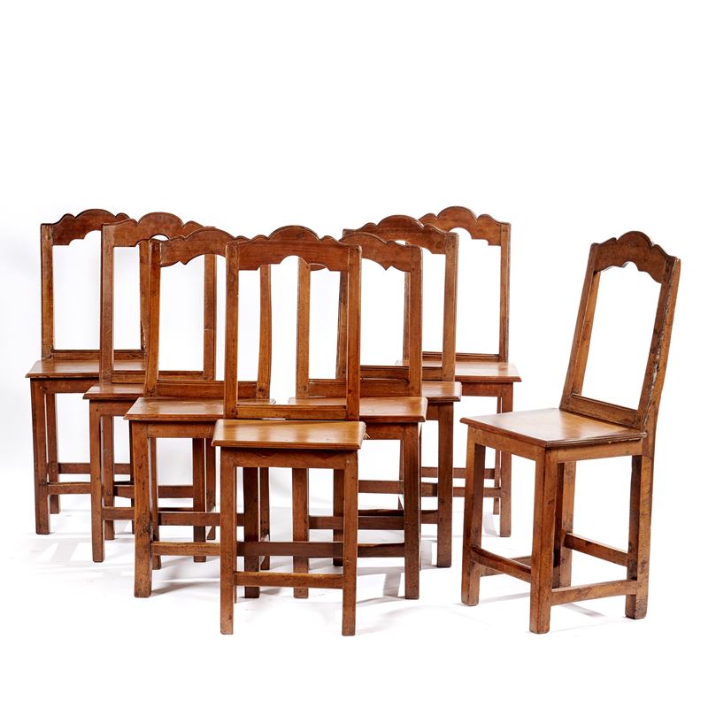 Otto sedie, Toscana, sec. XVIII