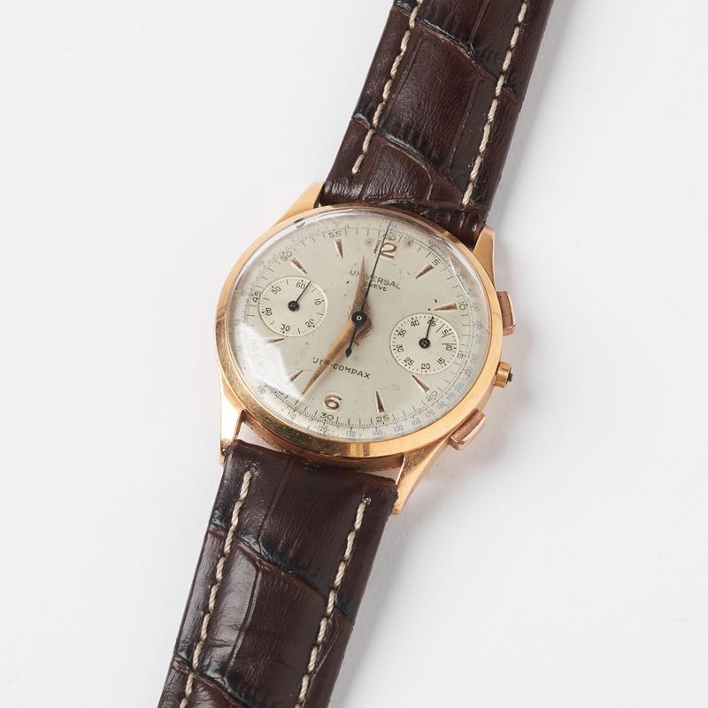 OROLOGIO DA POLSO UNIVERSAL GENEVE MOD. UNICOMPAX, IN ORO GIALLO 18KT