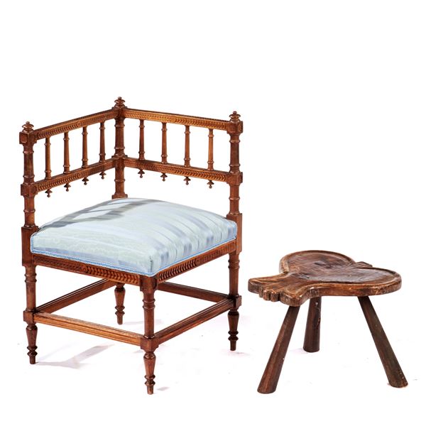 



Poltroncina ad angolo, sec. XX  - Asta Arredi, mobili e oggetti d'arte - Poggio Bracciolini Casa d'Aste
