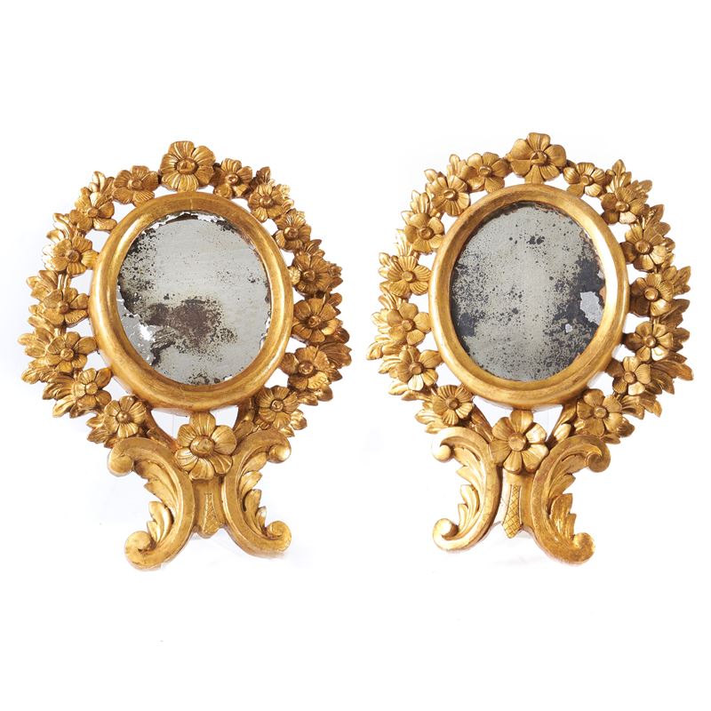 Coppia di specchierine, sec. XIX