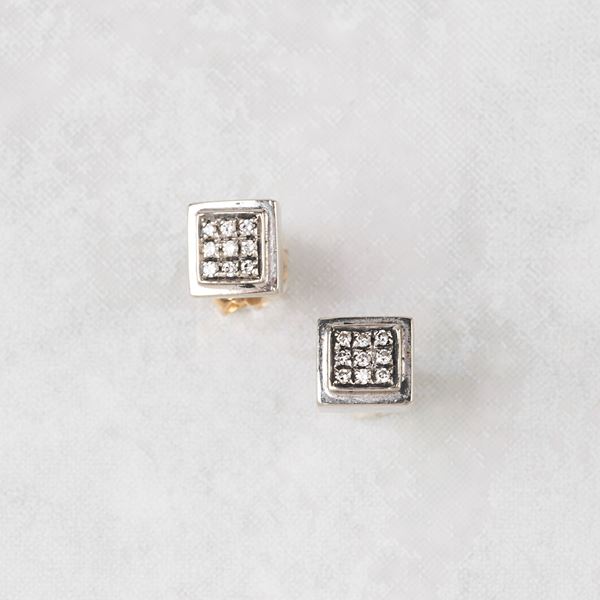 



PAIO DI ORECCHINI IN ORO BIANCO 12KT E DIAMANTI