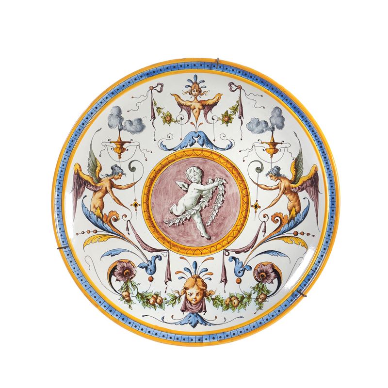 Piatto da parata, manifattura Ginori, inizi sec. XX