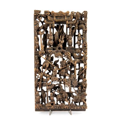 Arte orientale, Scultura con scene drammatiche, legno, sec. XX
