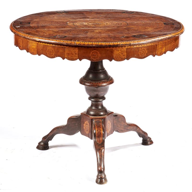Tavolo circolare, sec. XIX