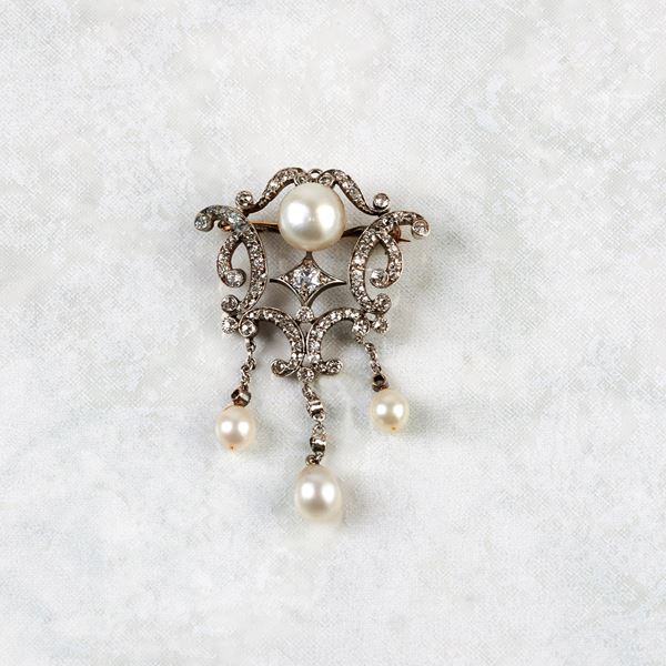 



SPILLA IN ORO BIANCO 18KT, ARGENTO, DIAMANTI E PERLE  - Asta Gioielli, argenti, penne, numismatica e vintage - Poggio Bracciolini Casa d'Aste