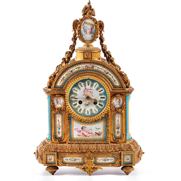 Orologio, Francia, sec. XIX  - Asta Arredi, mobili e oggetti d'arte - Poggio Bracciolini Casa d'Aste