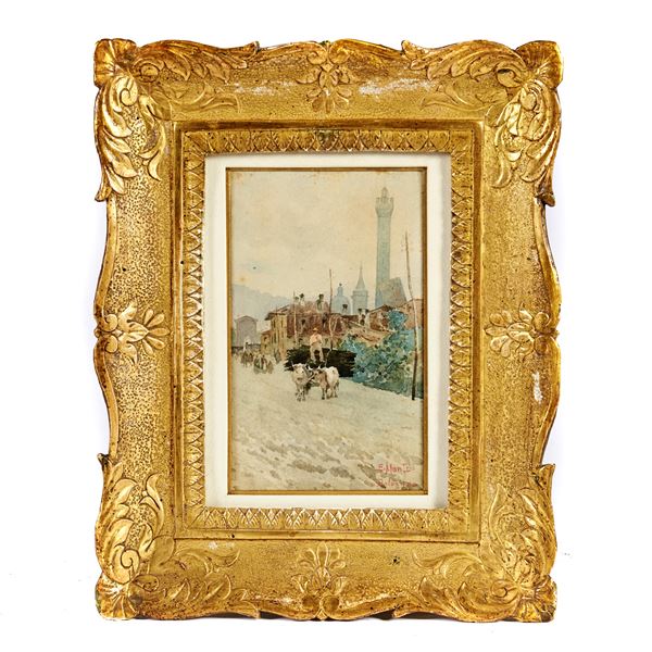 Scuola italiana, sec. XX  - Asta Dipinti, stampe e disegni - Poggio Bracciolini Casa d'Aste