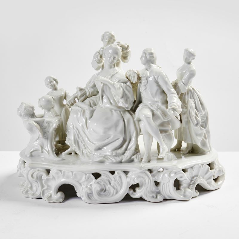 Gruppo, manifattura Ginori Capodimonte, sec. XX