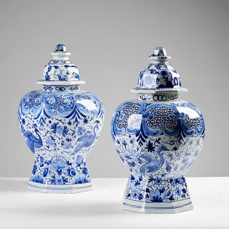 Coppia di vasi, sec. XX