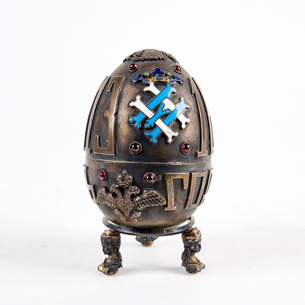 UOVO SOPRAMMOBILE, SECOLO XX   - Asta Gioielli, argenti, orologi, cammei e miniature - Poggio Bracciolini Casa d'Aste