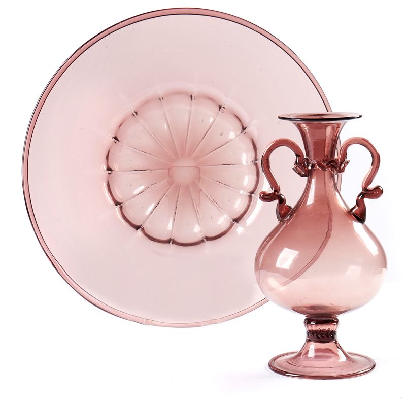 Piatto e vaso, inizi sec. XX