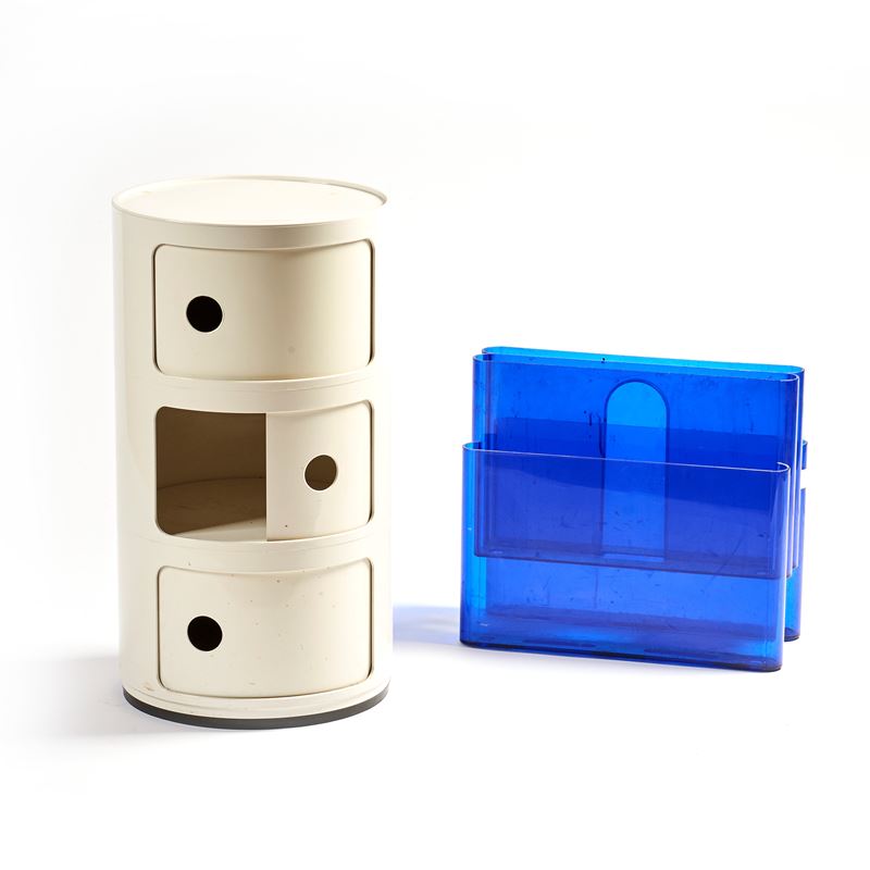 Comodino, produzione Kartell, design Anna Castelli, anni '80