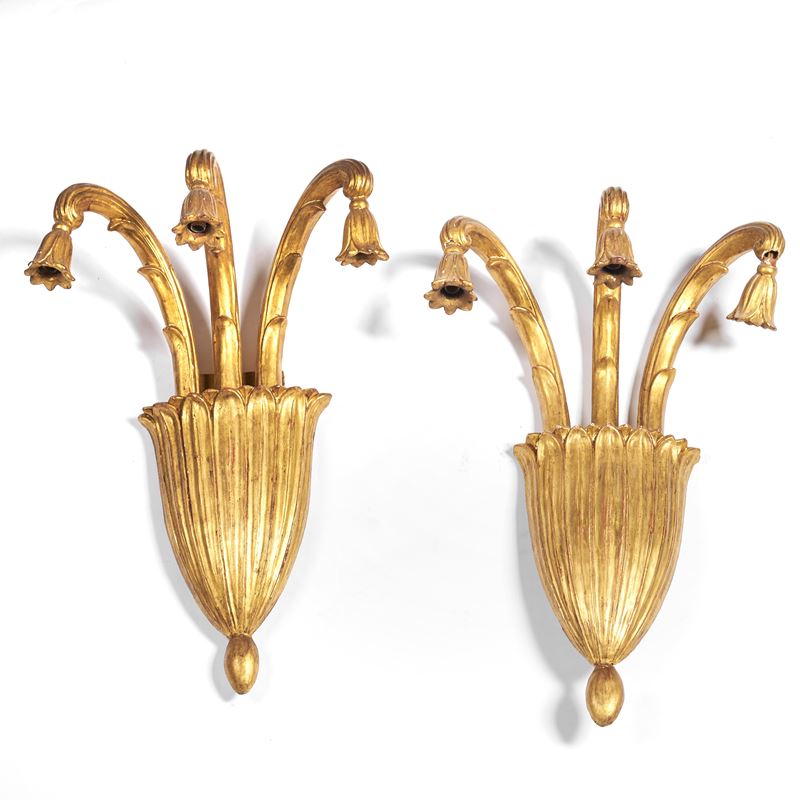 Cinque appliques, sec. XIX