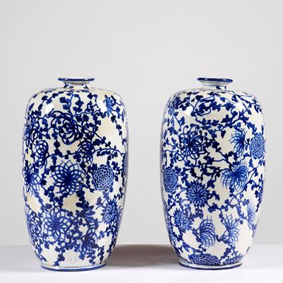 Coppia di Vasi, Arte Orientale, Sec. XX