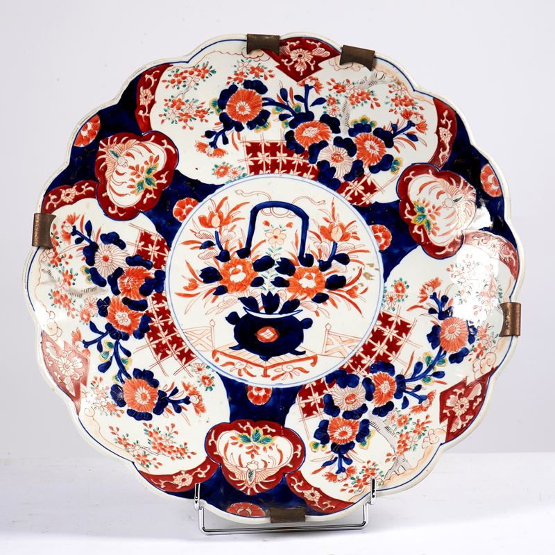 Piatto, arte orientale, sec. XIX
