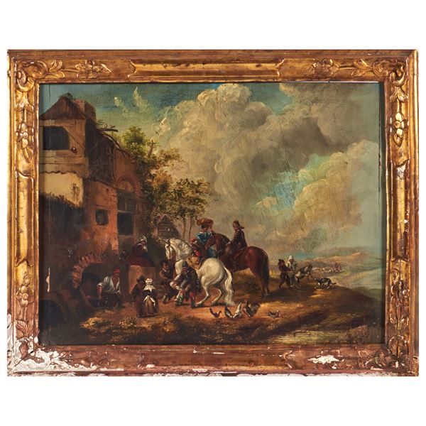 Scuola fiamminga, sec. XVIII   - Asta DIPINTI, DISEGNI E STAMPE - Poggio Bracciolini Casa d'Aste