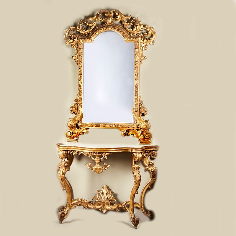 Console con specchiera, sec. XIX