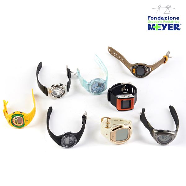 



TRE OROLOGI CASIO,&nbsp; DUE OROLOGI IRONMANN E TRE OROLOGI ADIDAS,CALYPSO E NIKE