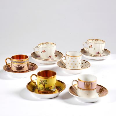 Set di Tazzine con Piattino, Sec. XIX