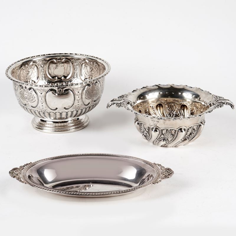 COPPETTA BIANSATA E VASSOIETTO, SEC.XX