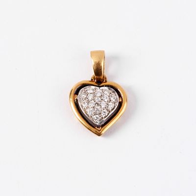 Pendente in Oro Giallo 18kt e Diamanti