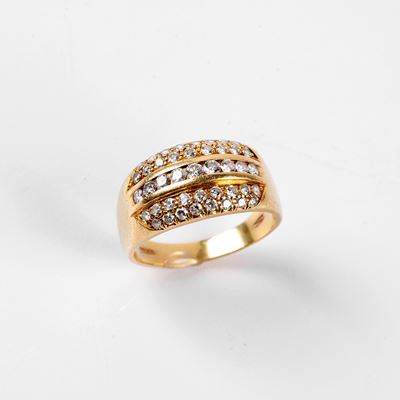 Anello in Oro Giallo 18kt e Diamanti