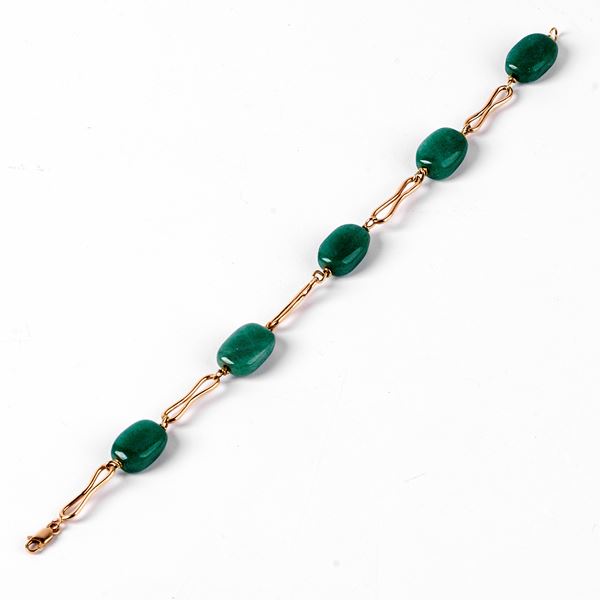 



BRACCIALE IN ORO GIALLO 18KT E GIADEITE