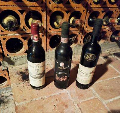Circa 300 Bottiglie di Vino da Collezione in Cattivo Stato