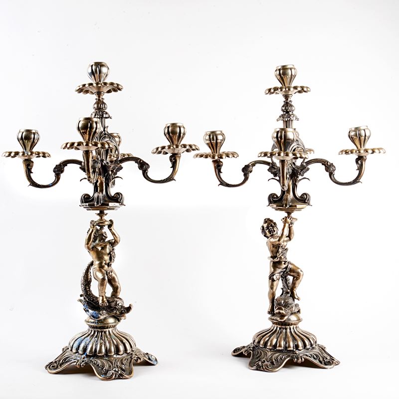 Coppia di Candelabri, Milano, Secolo XX