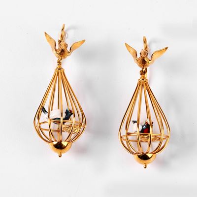 Paio di Orecchini in Oro Giallo 18kt