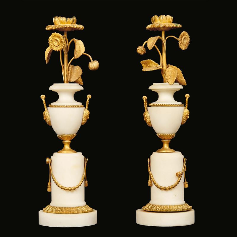 Coppia di candelieri, Francia, sec. XIX