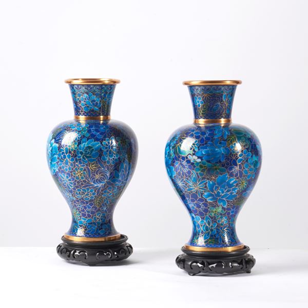 



Coppia di vasi, arte orientale, sec. XX