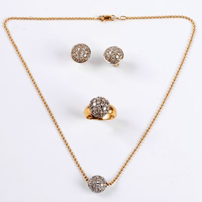 Parure in Oro Giallo 18kt e Pietre